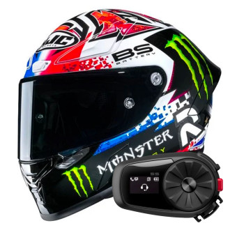 Pack Casco Kit Bluetooth Hjc Rpha Quartararo Le Mans Sp Kit