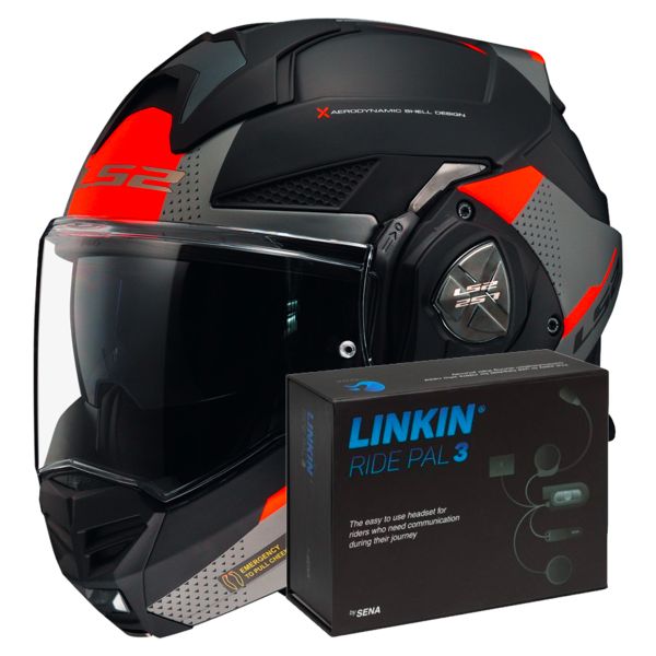 Pack Casco Kit Bluetooth LS2 Advant X Oblivion M Black Titanium