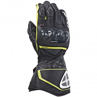 Guantes Moto Ixon Rs Circuit Hp Negro Amarillo Brillante En Stock