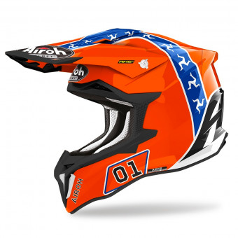 Casco moto integrale modulare hjc-i100 beston mc27 arancione