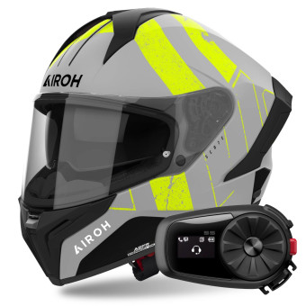 Integral Airoh Matryx Scope Yellow Matt + Kit Bluetooth 5S Solo