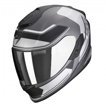 Scorpion Exo 1400 Evo Air Vittoria Matt Silver White + Intercom Sena SMH5