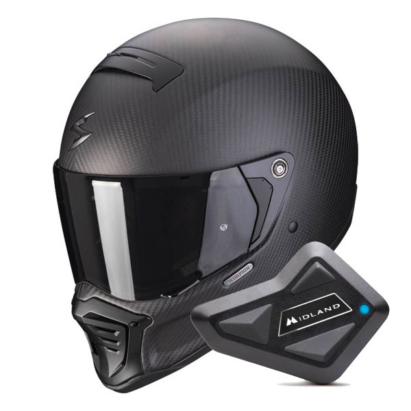 Pack Casco + Kit Bluetooth : Scorpion EXO-HX1 Carbon SE Matt Black ...