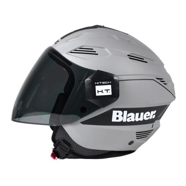 Casco jet moto scooter Blauer Brat nero opaco bianco black white helmet  casque