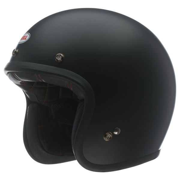 CASCO CUSTOM FIBRA VIDRIO NEGRO MATE HOMOLOGADO