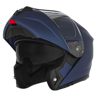 Casco moto azul sale