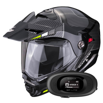 Pack Casco Kit Bluetooth Scorpion ADX 2 Camino Black Silver Yellow