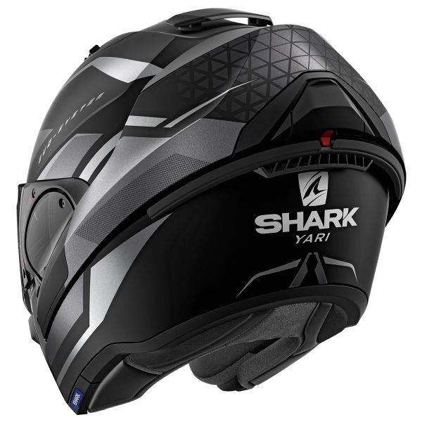 Casco Modular Shark Evo-ES KEDJE en Negro/Rojo mate