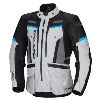 Chaquetas moto Alpinestars Bogota Pro Drystar Ice Gray Black Cyan