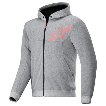 Cazadora moto Alpinestars Chrome V2 Sport Negro Gris Heather Rojo Fluo