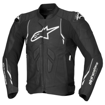 Cazadora moto Alpinestars Crepsculo Piel Negro Blanco