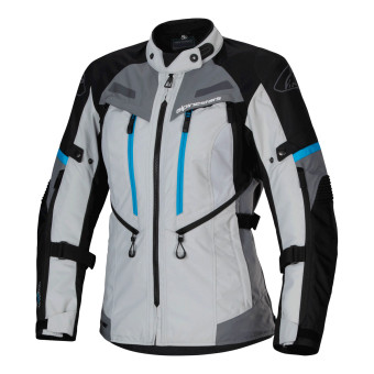 Chaquetas moto Alpinestars Stella Bogota Pro Drystar Ice Gray Black Cyan