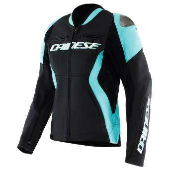 Cazadora moto Dainese Racing 5 Cuero Mujer Negro Agua