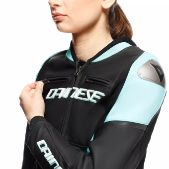 Dainese Racing 5 Cuero Mujer Negro Agua