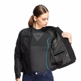 Dainese Racing 5 Cuero Mujer Negro