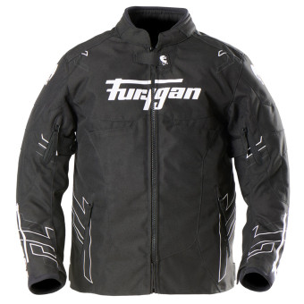 Cazadora moto Furygan Neon Kid Negro Blanco